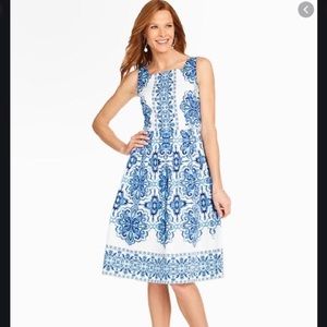 Grecian Tile Pleated Dress